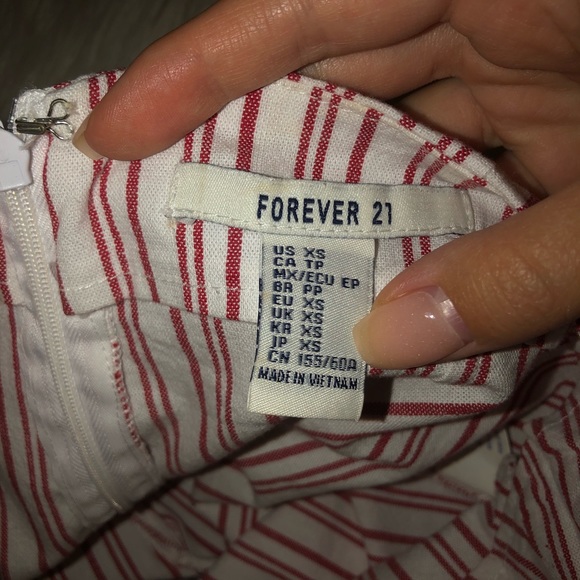 Red & White Stripped Skirt/Skort - Picture 5 of 5